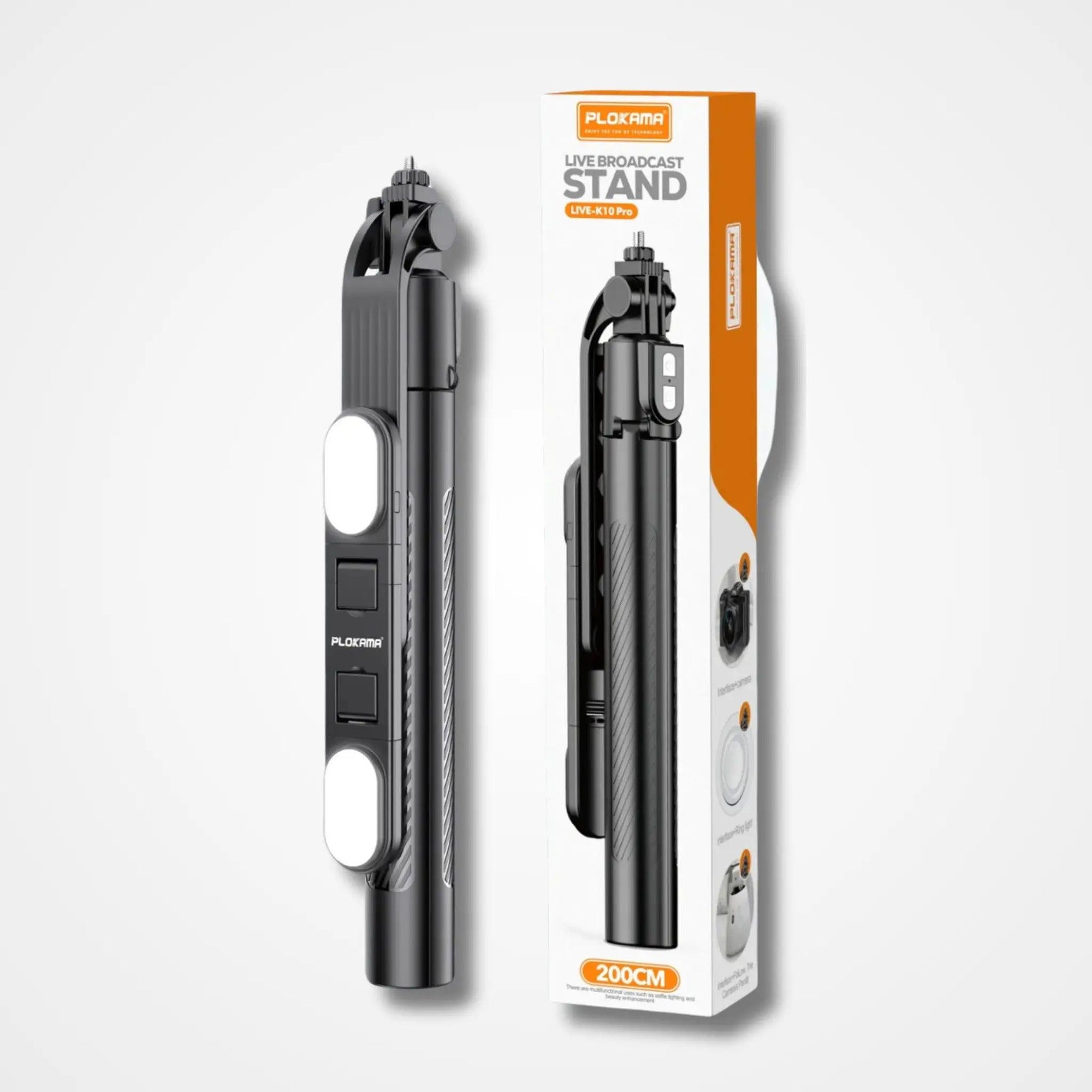 Live K10 PRO 6.5 Feet / 200CM Tripod Stand - osbshop.pk