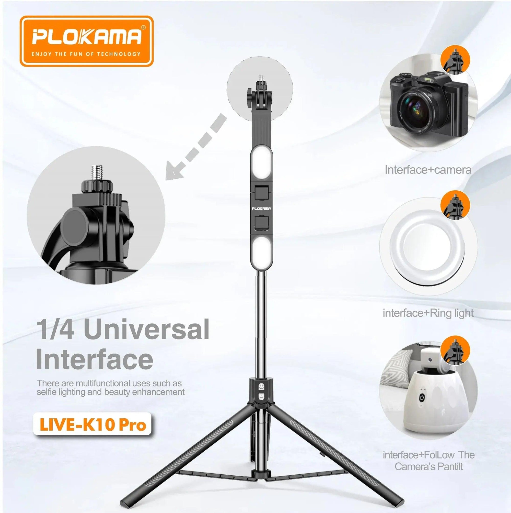 Live K10 PRO 6.5 Feet / 200CM Tripod Stand - osbshop.pk