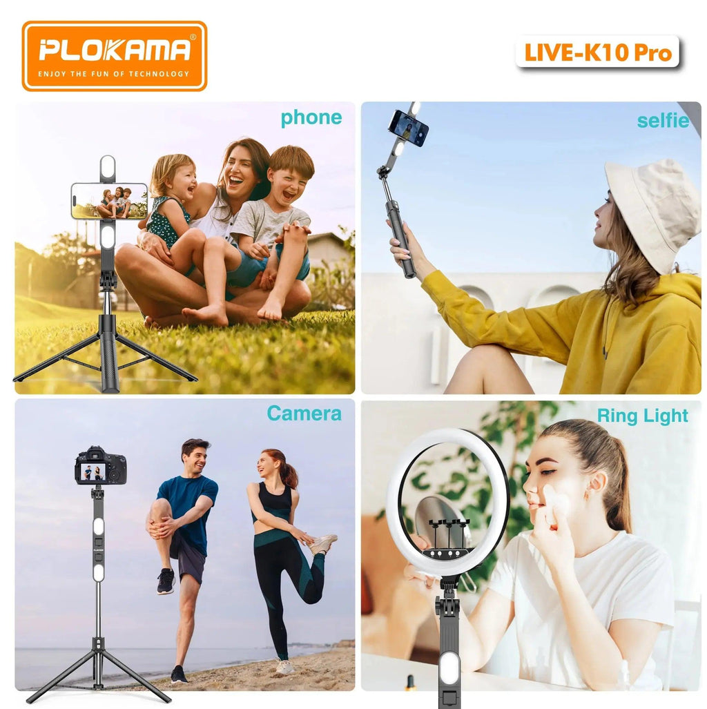 Live K10 PRO 6.5 Feet / 200CM Tripod Stand - osbshop.pk