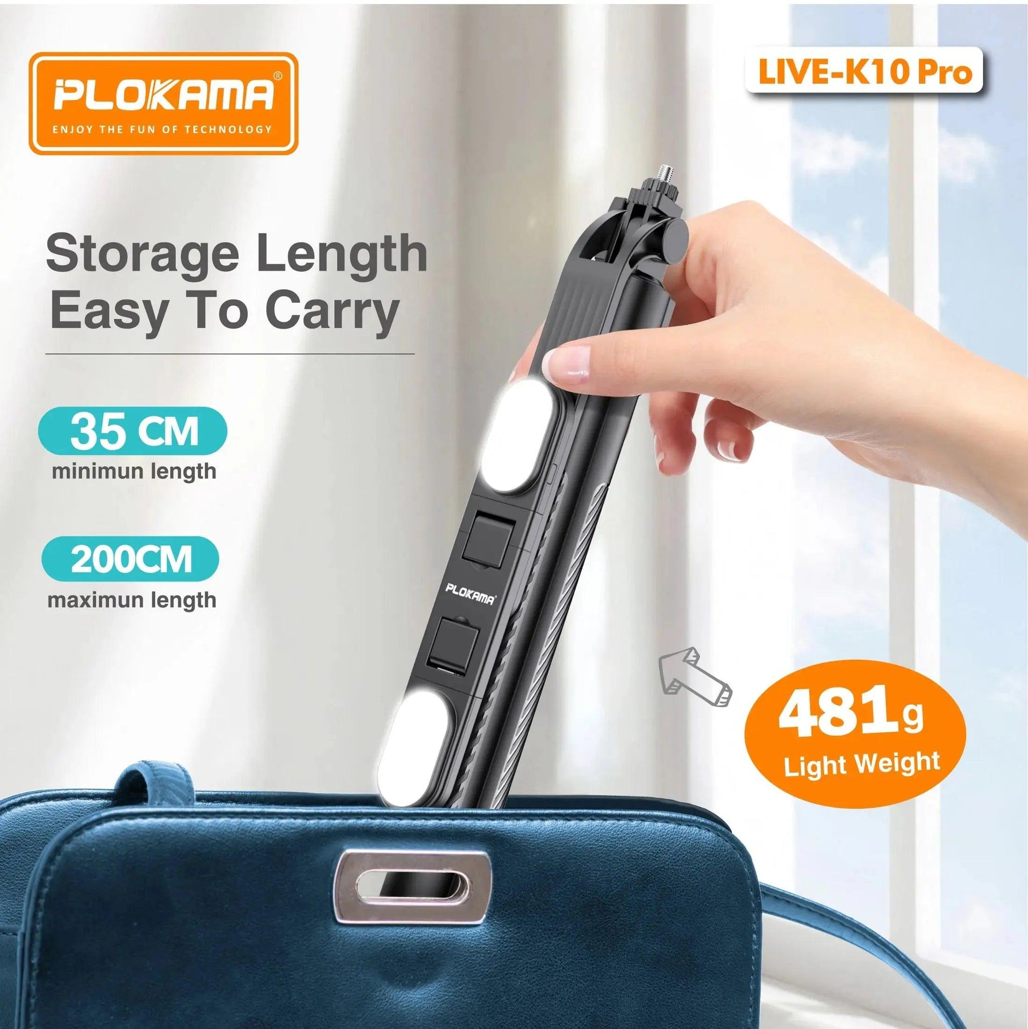 Live K10 PRO 6.5 Feet / 200CM Tripod Stand - osbshop.pk
