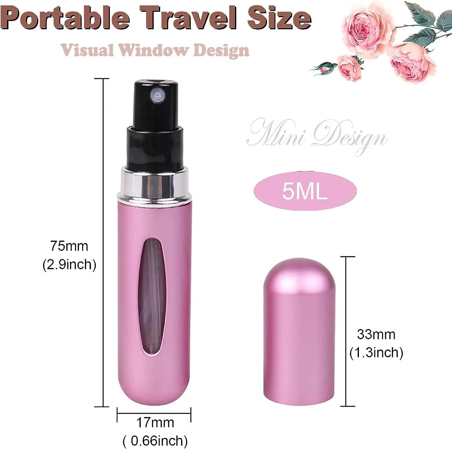 Mini Refillable Perfume Spray Bottle, Pocket Size For Travel - osbshop.pk