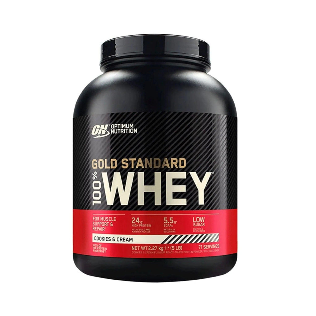 On Gold Standard Whey Cookies & Cream 2.27kg 5lb (Uk) osbshop.pk