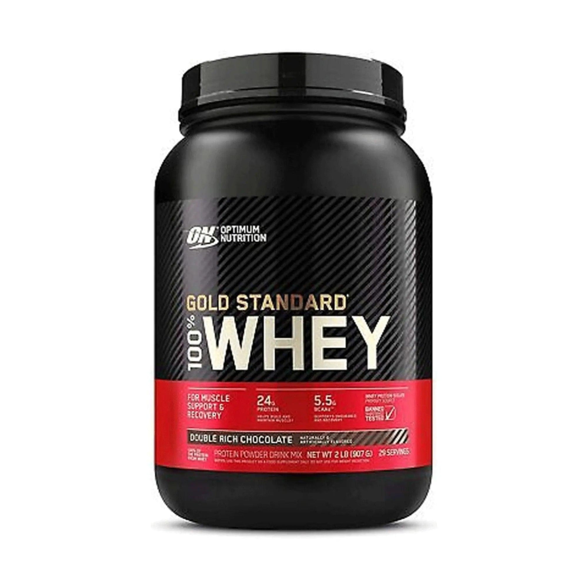 On Gold Standard Whey Protein Double Rich Chocolate 907g 2lb - osbshop.pk