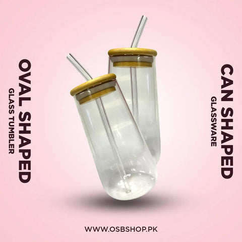 Oval Shaped Glass Tumbler - osbshop.pk