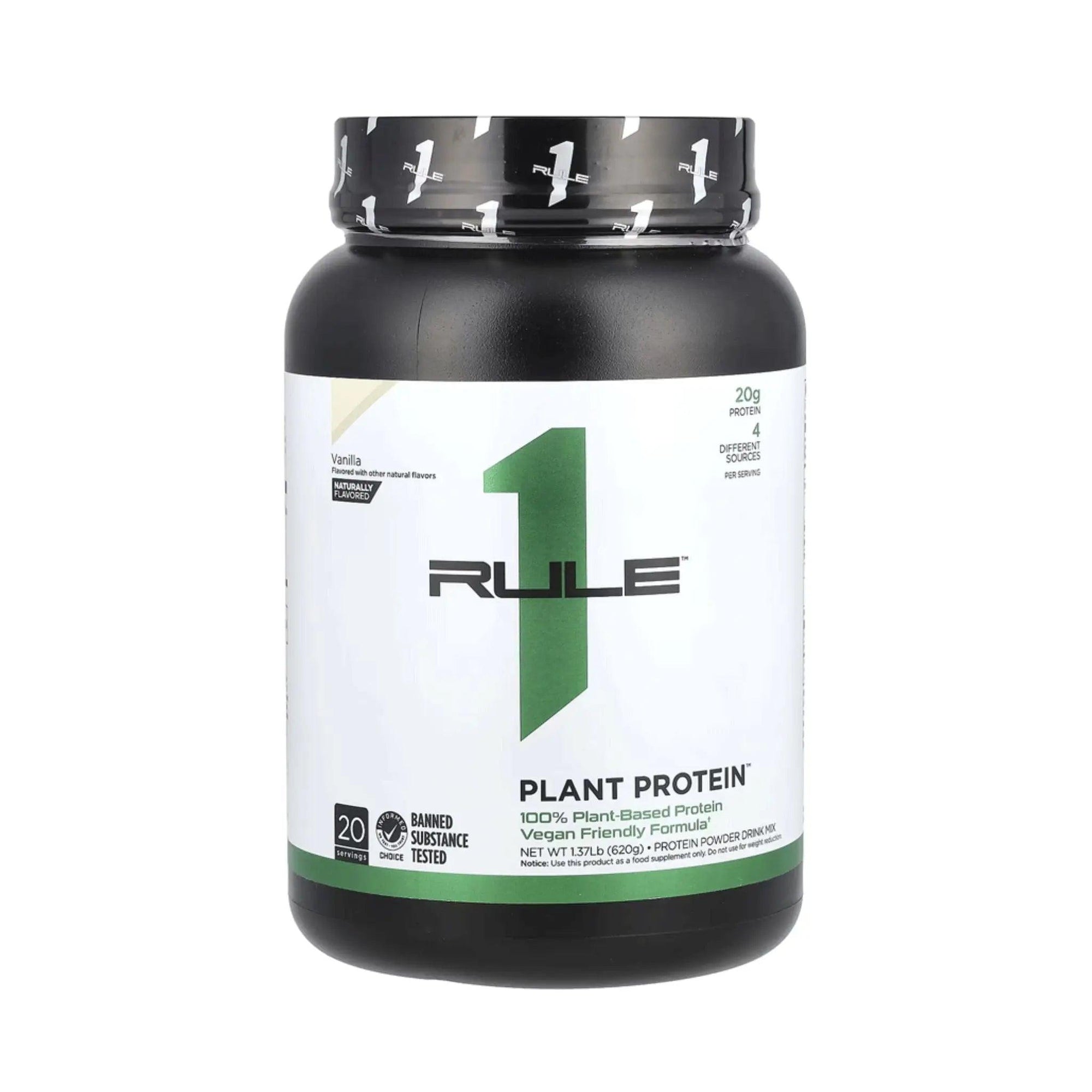 RULE 1 Plant Protein Vanilla 20 Serving 1.37LB 620G - osbshop.pk