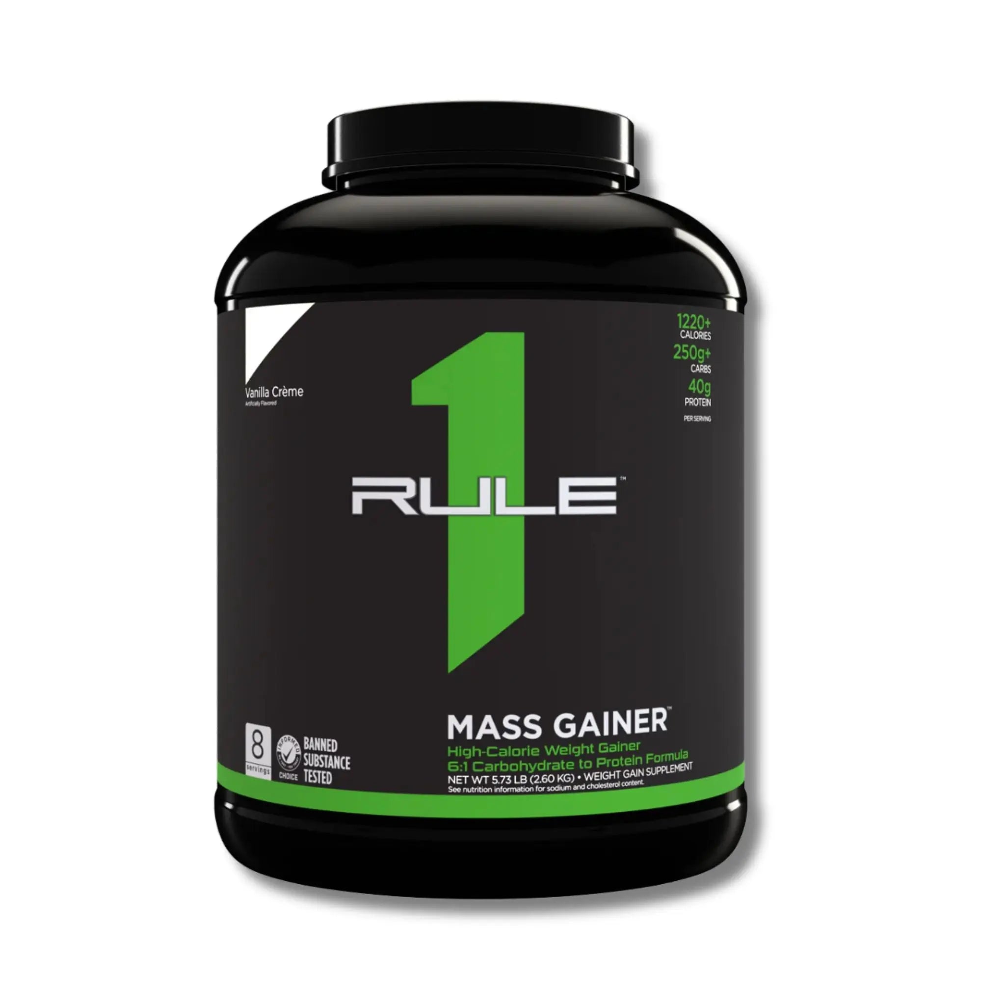 Rule 1 Mass Gainer Supplement Vanilla Creme 5.73lb osbshop.pk