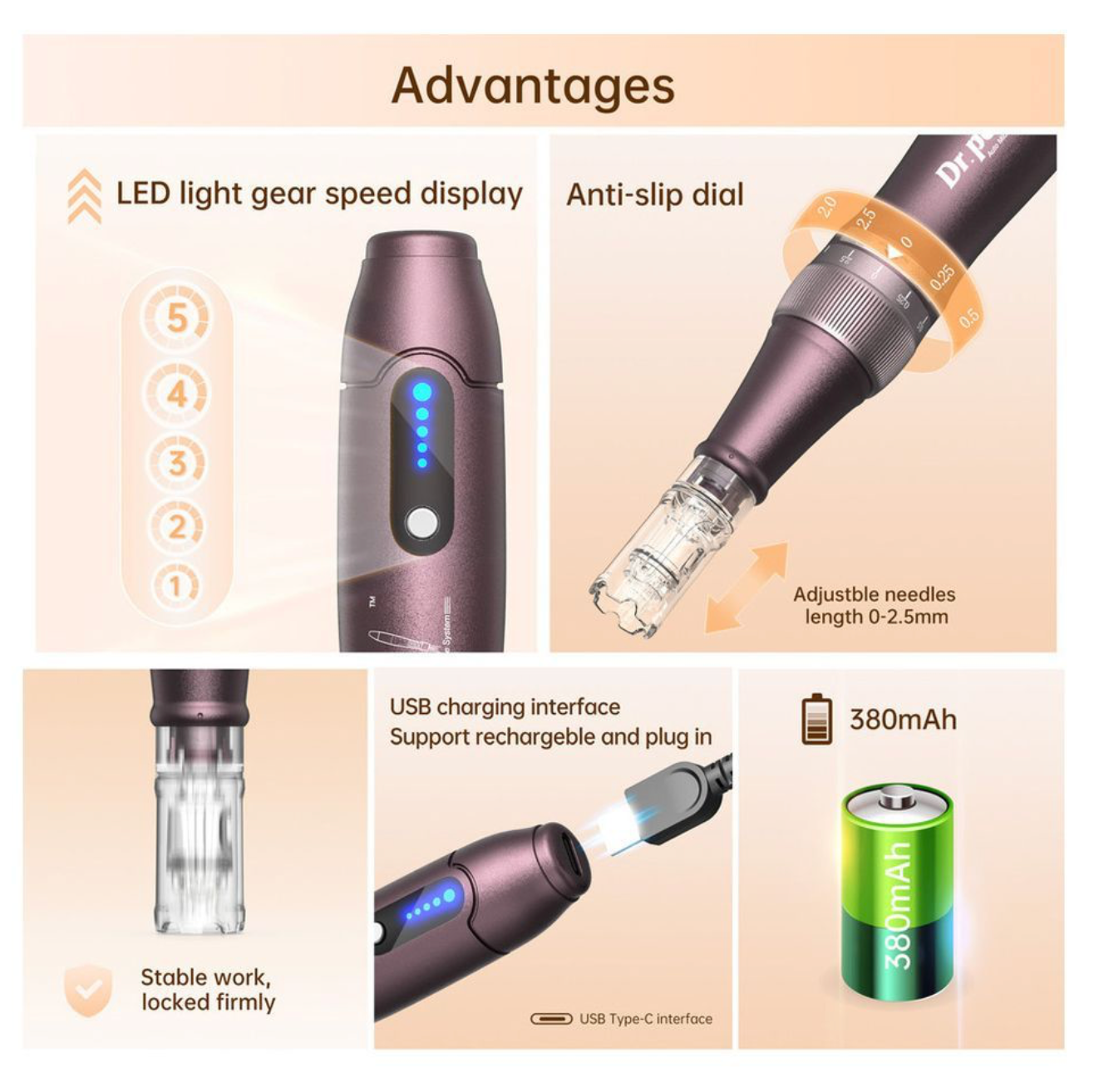 Auto Microneedle System, Dermapen Microneedling Device, Ultima-A10 osbshop.pk