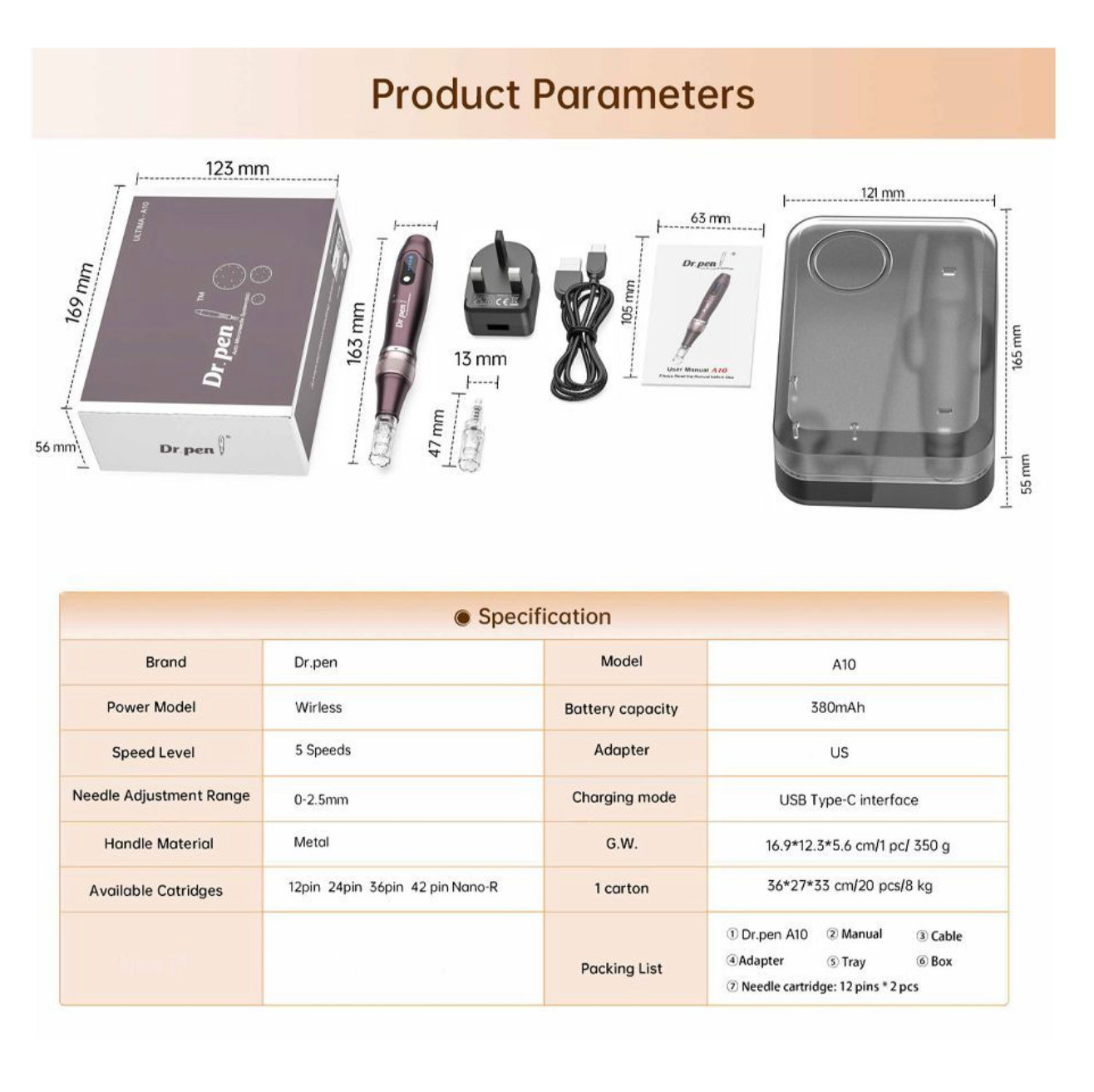 Auto Microneedle System, Dermapen Microneedling Device, Ultima-A10 osbshop.pk
