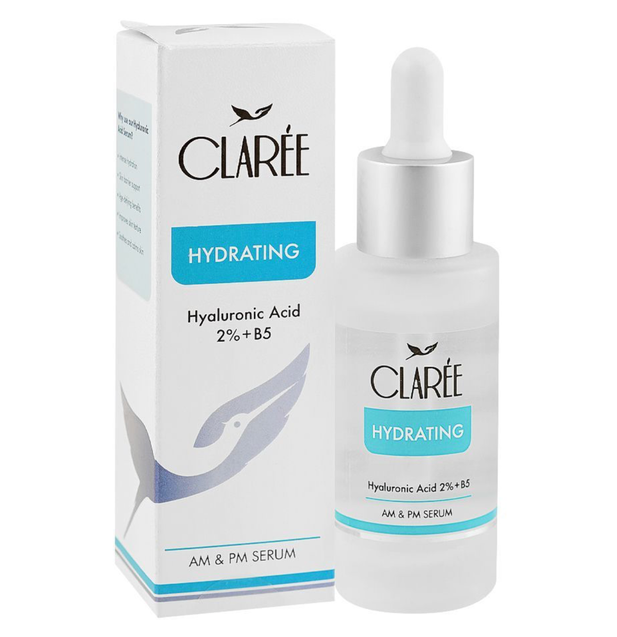 Claree Hydrating Hyaluronic Acid 2% + B5 Serum, 30ml
