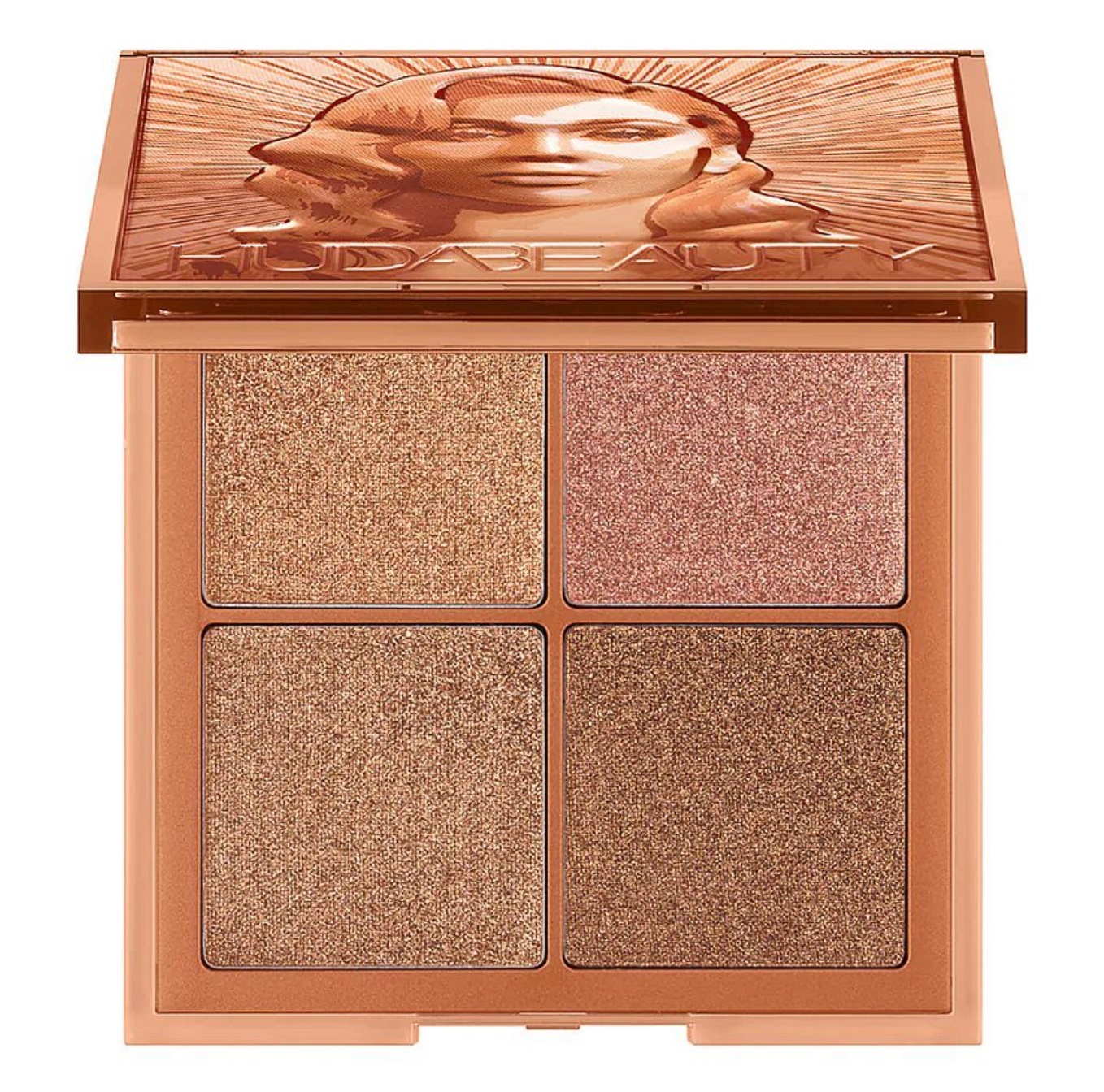 Huda Beauty Mini Glow Obsessions Highlighter Face Palette, 4 Shades osbshop.pk