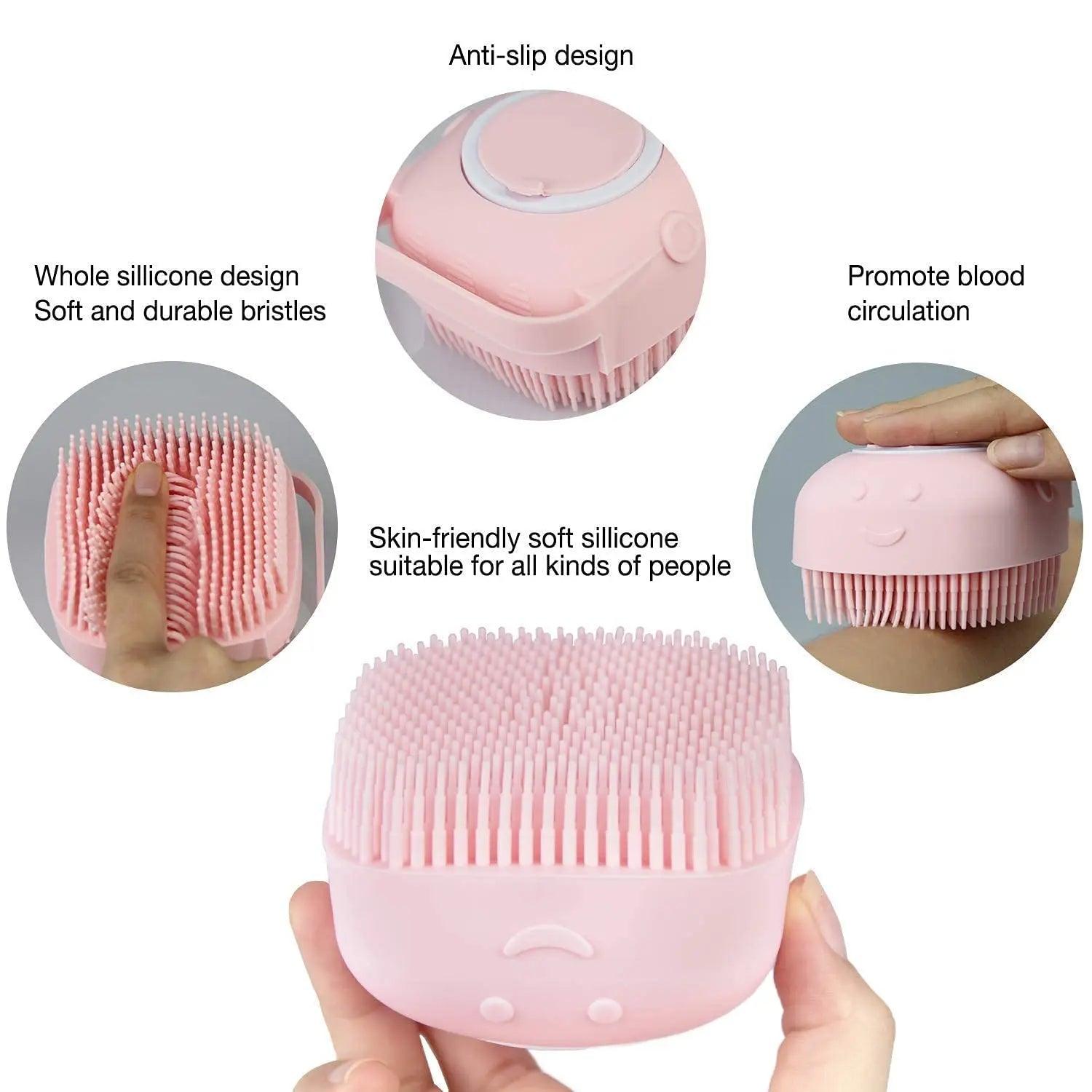 Soft Silicone Shampoo Scalp Shower Hairbrush - osbshop.pk