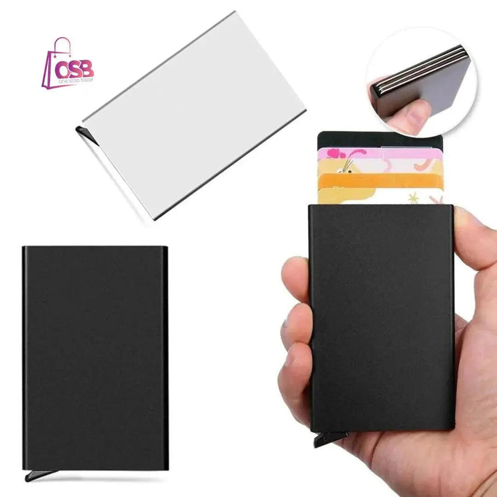 Steel Black POP-UP Card Holder - osbshop.pk