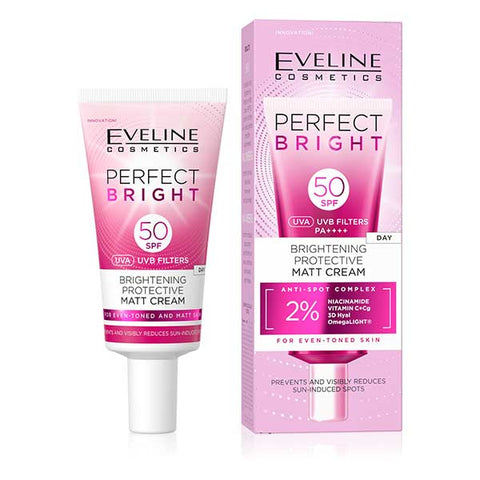 Eveline Sunscreen Brightening Protective Matt Cream 30ML SPF 50 osbshop.pk
