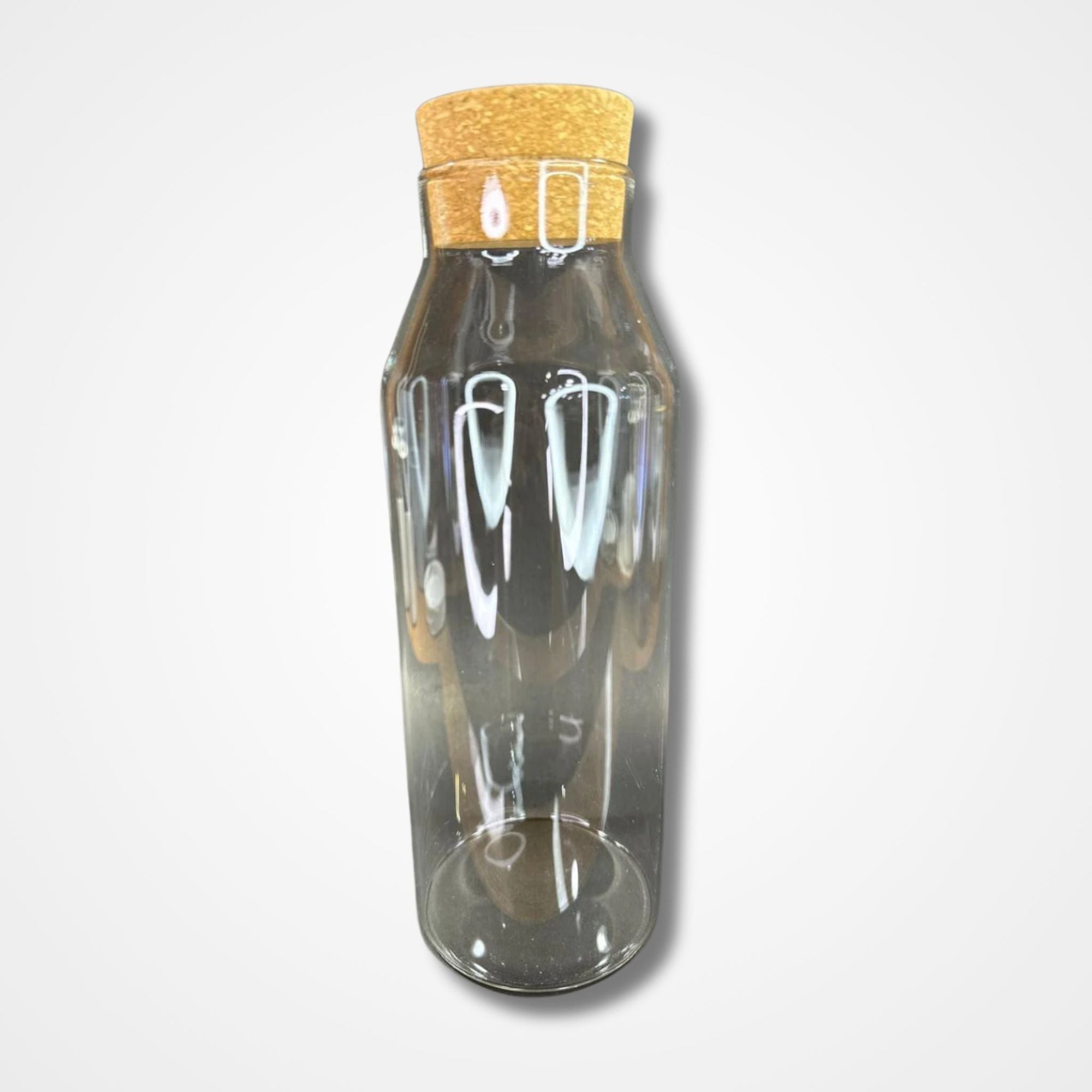 Clear Glass Cork Bottle osbshop.pk