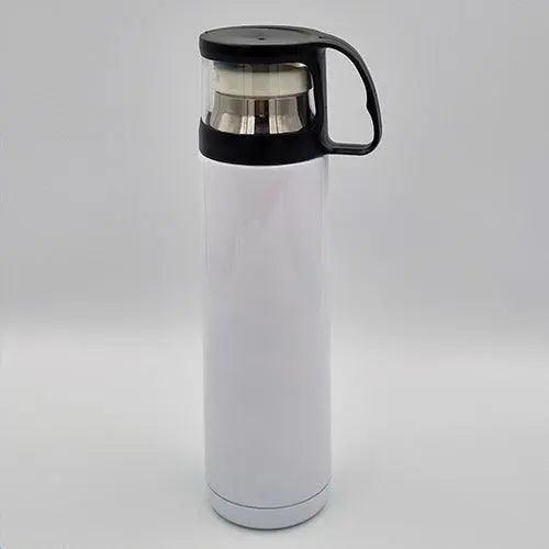 White Stainless Steel Water Bottle - osbshop.pk