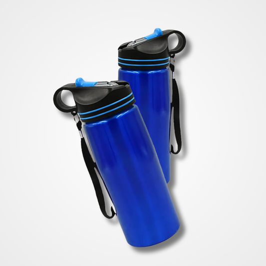 Blue Aluminium Water Bottle One Stop Bazar