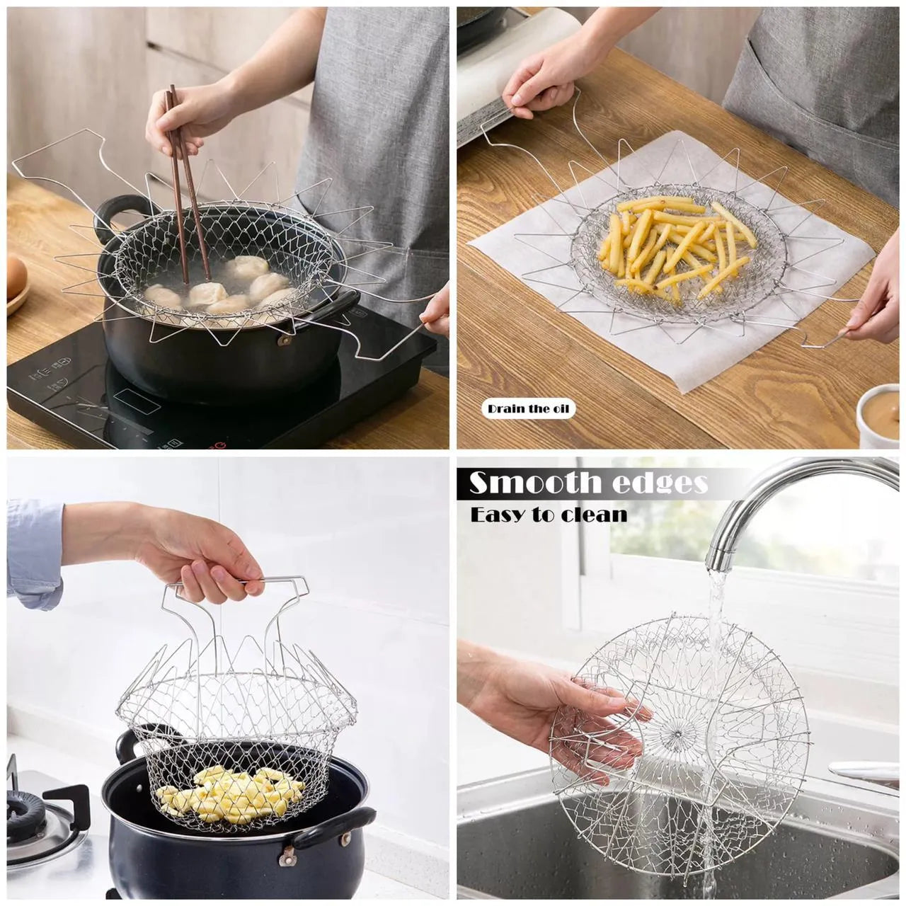 Chef Basket Stainless Steel Strainer osbshop.pk