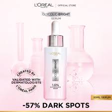 L'Oreal Paris Glycolic Bright Instant Glowing Serum, Reduces 57% Dark Spots osbshop.pk