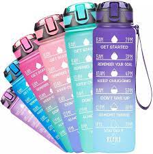 1 Litre Motivational Time Marker Gym Bottle One Stop Bazar