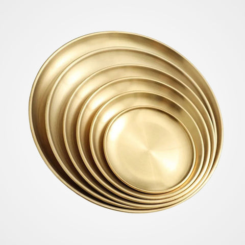 Round Golden Plate osbshop.pk