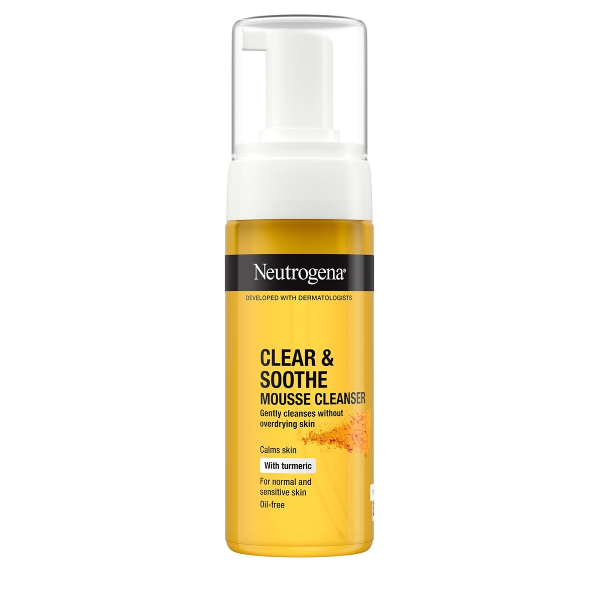 Neutrogena Soothing Clear Turmeric Mousse Cleanser, For Spot Prome Skin, 150ml