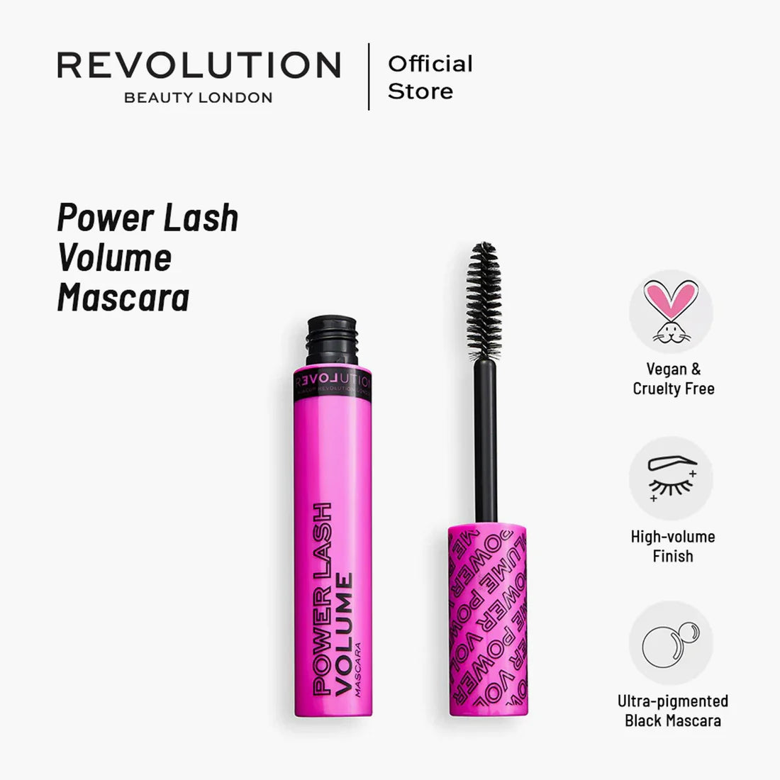 Revolution Relove Power Lash Volume Mascara 7ml osbshop.pk
