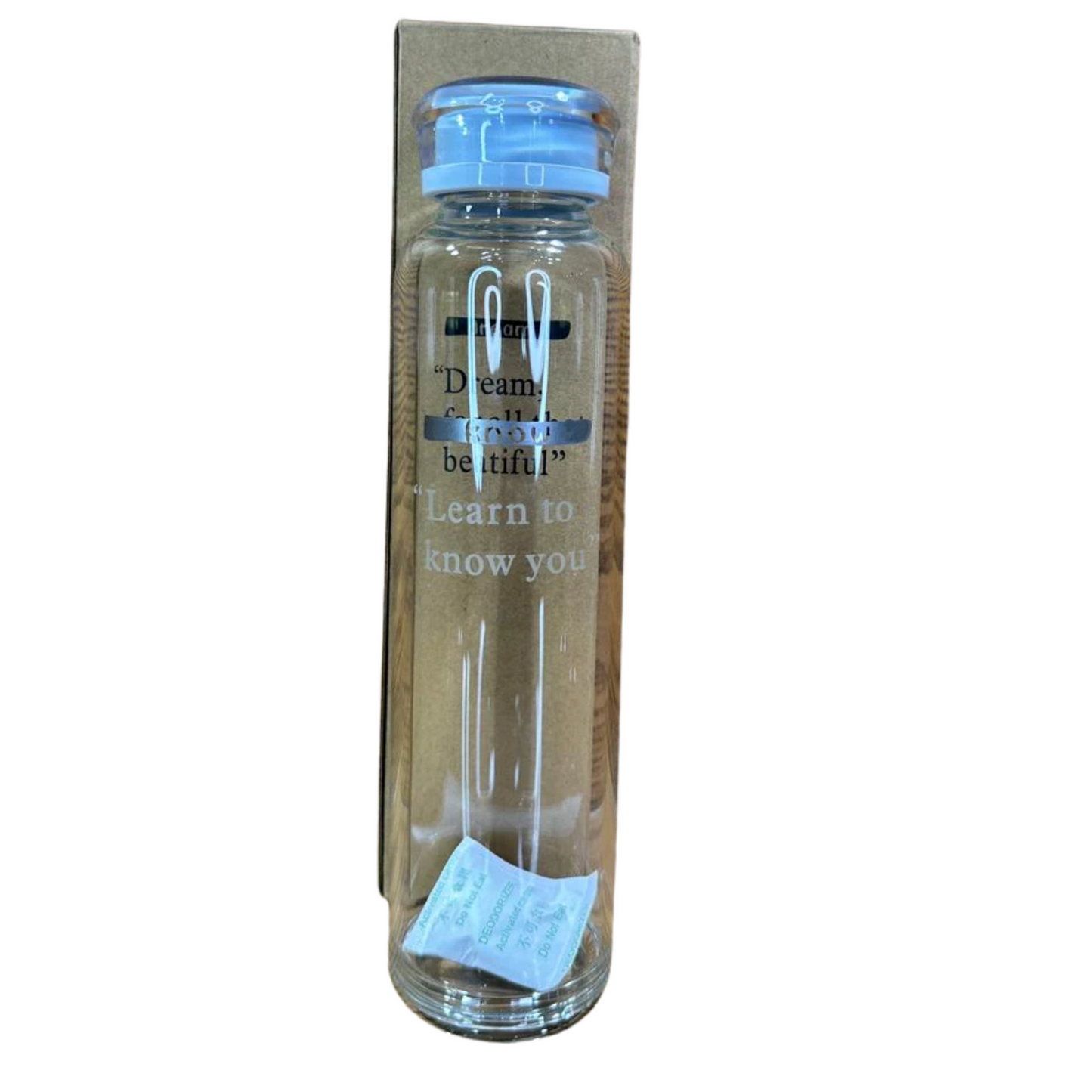 Glass Water Bottle Portable 560ml