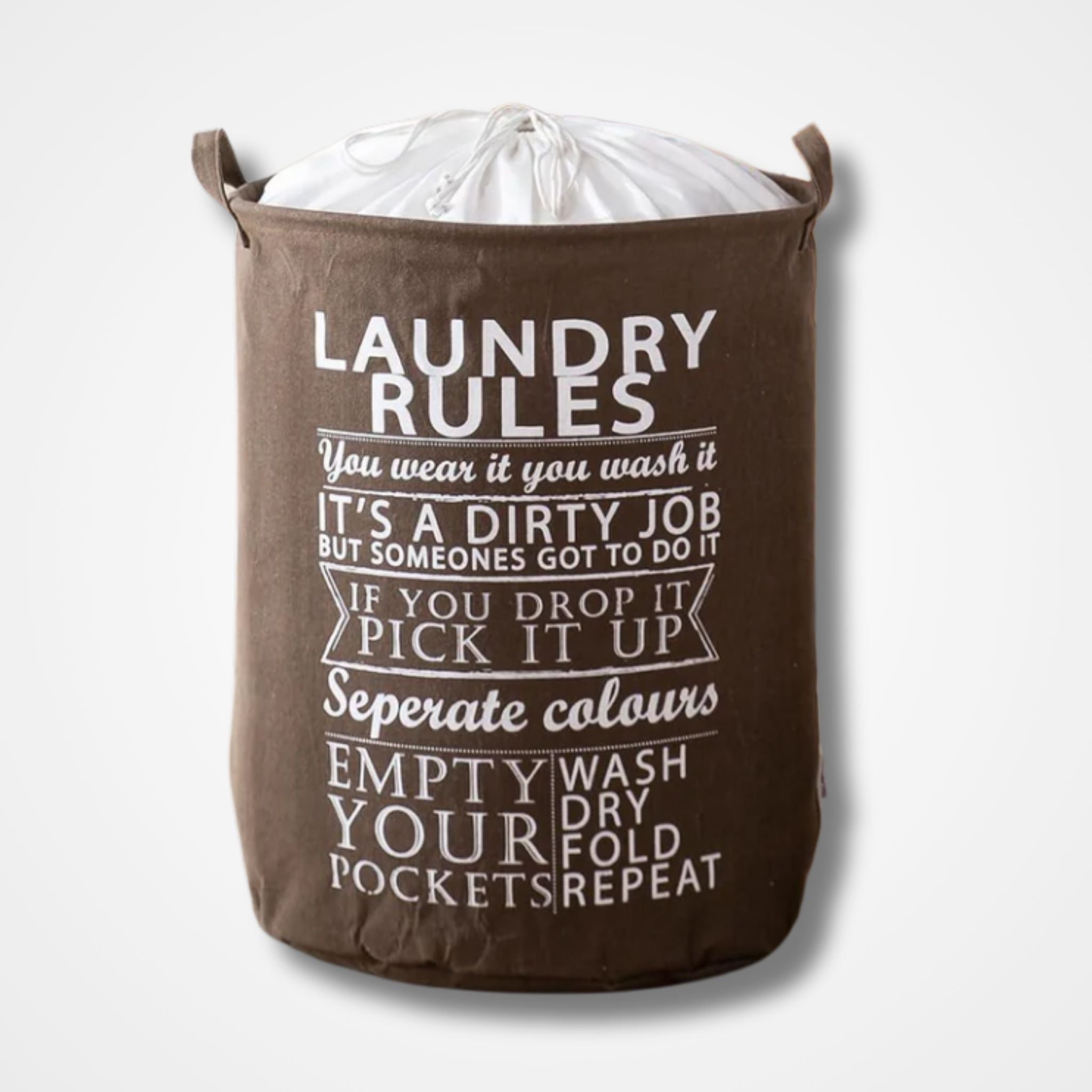 Brown Foldable Laundry Bag osbshop.pk