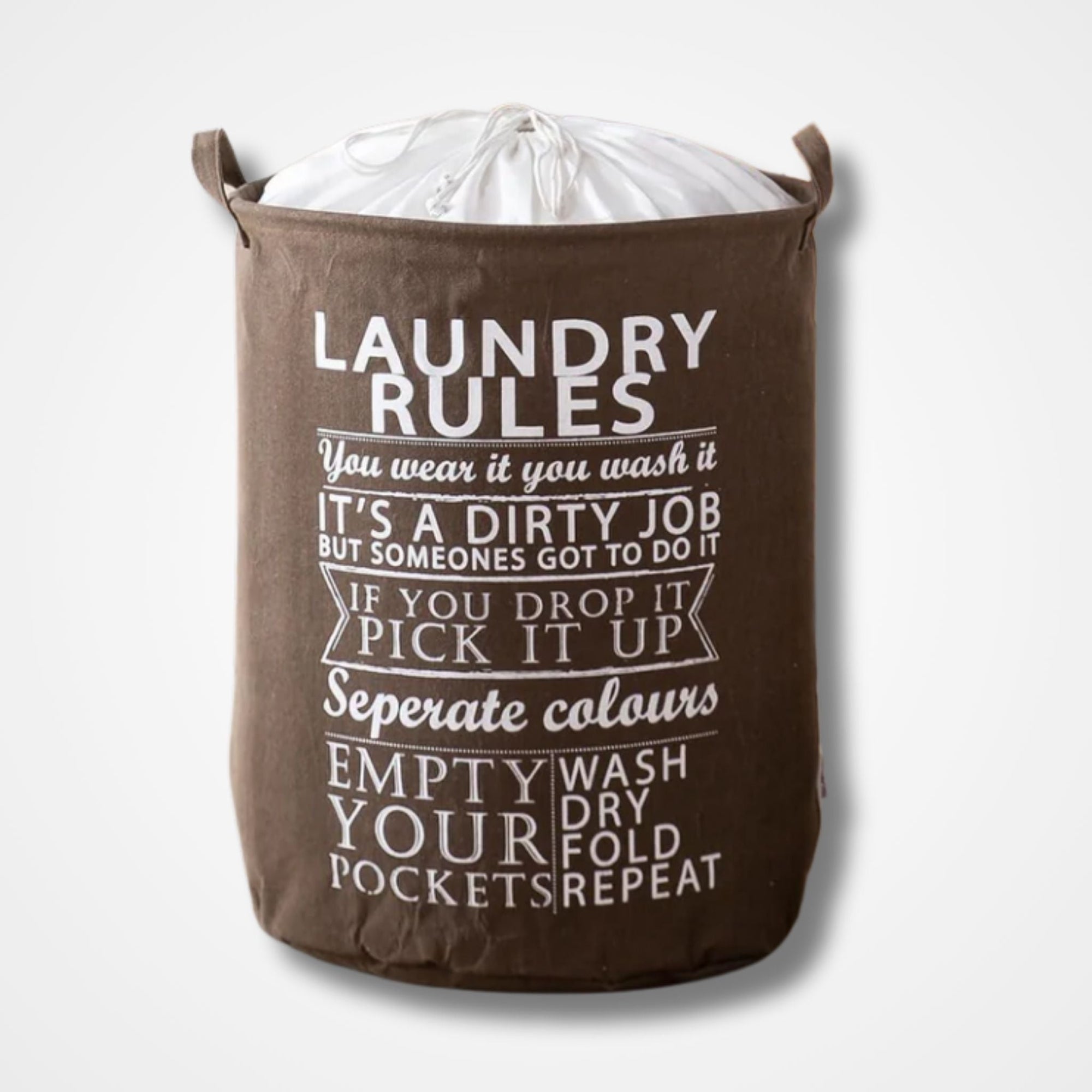 Brown Foldable Laundry Bag osbshop.pk