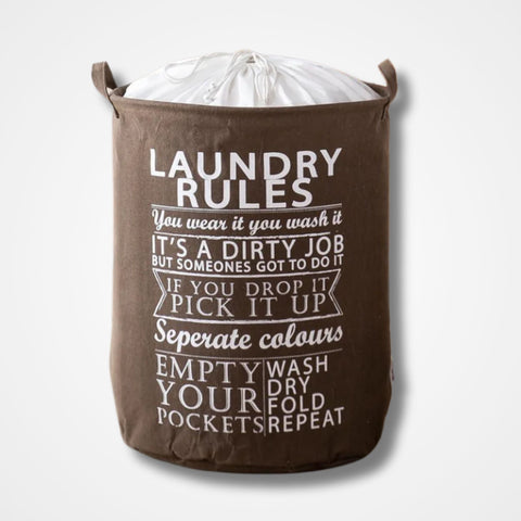 Brown Foldable Laundry Bag osbshop.pk