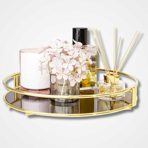 Golden Vanity Display with Mirror osbshop.pk
