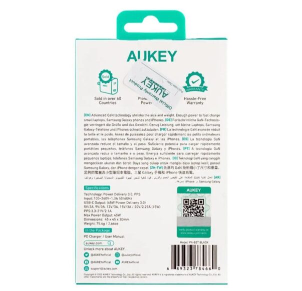 Aukey Omnia II 45W PD Wall Charger - Image 3