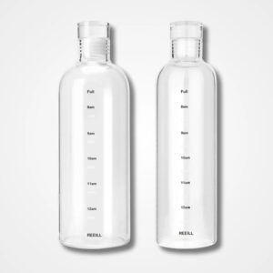 Glass Water Bottle With Time Marker