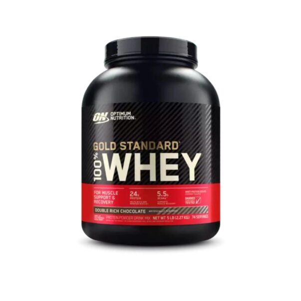Gold Standard 100% Whey Protein Powder | Double Rich Chocolate | 5 lbs - Image 2