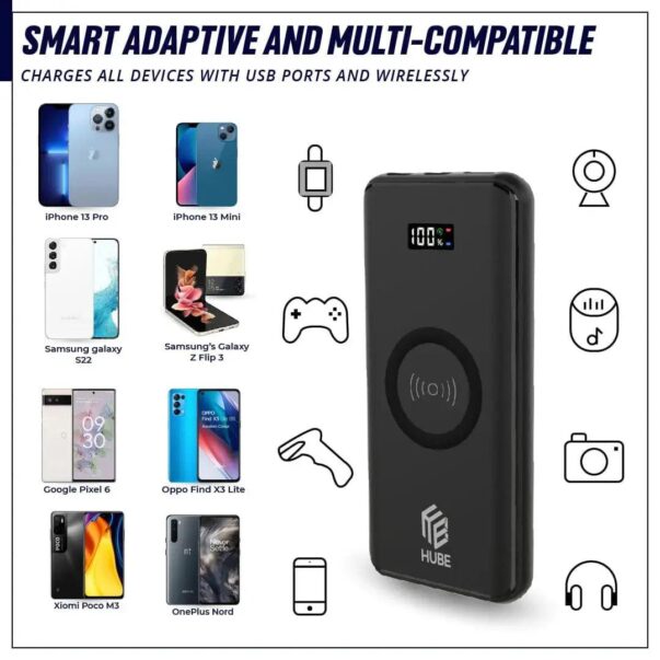 Hube Wireless 10,000 MAh Fast Charging Power Bank - Image 3