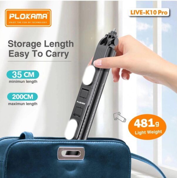 Live K10 PRO 6.5 Feet / 200CM Tripod Stand - Image 7
