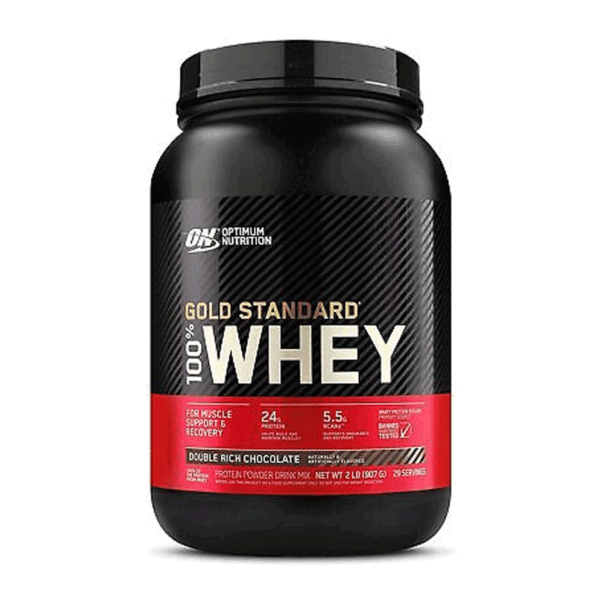 On Gold Standard Whey Protein Double Rich Chocolate 907g 2lb - Image 2