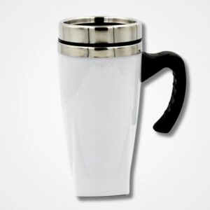 White Glossy Stainless Steel Tumbler Mug